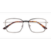 Male s rectangle Black & Silver Metal Prescription eyeglasses - Eyebuydirect s Align