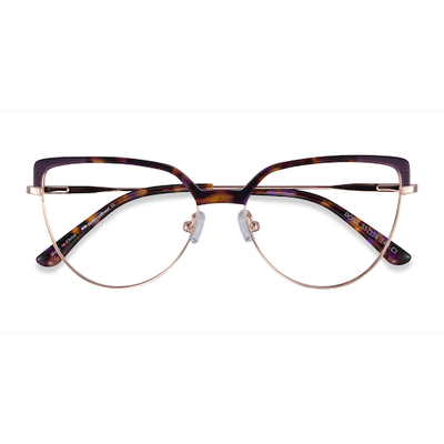 Female s horn Floral & Rose Gold Acetate, Metal Prescription eyeglasses - Eyebuydirect s Dona