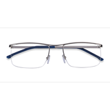 Male s rectangle Silver Metal Prescription eyeglasses - Eyebuydirect s Point