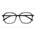 Unisex s square Striped Blue Acetate,Metal Prescription eyeglasses - Eyebuydirect s Modernity