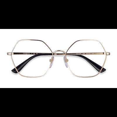 Unisex s geometric Pale Gold Metal Prescription eyeglasses - Eyebuydirect s Vogue Eyewear VO4226