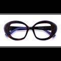 Female s oval Tortoise Purple Acetate Prescription eyeglasses - Eyebuydirect s Troupe