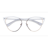 Female s horn White Gold Metal Prescription eyeglasses - Eyebuydirect s Mau