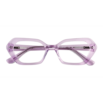Female s horn Crystal Mauve Acetate Prescription eyeglasses - Eyebuydirect s Lucille