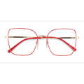 Female s square Red Gold Metal Prescription eyeglasses - Eyebuydirect s Vogue Eyewear VO4274