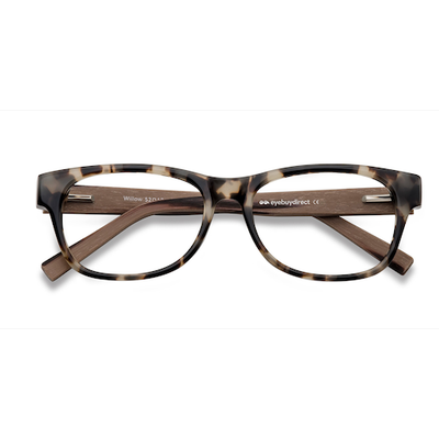 Unisex s rectangle Brown/Tortoise Acetate Prescription eyeglasses - Eyebuydirect s Willow