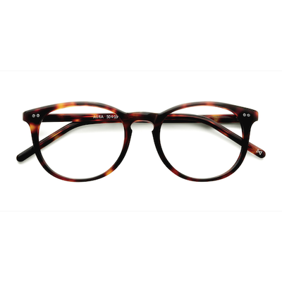 Unisex s round Warm Tortoise Acetate Prescription eyeglasses - Eyebuydirect s Aura