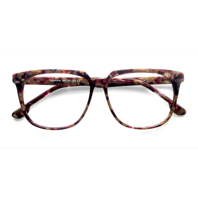 Female s square Red Floral Acetate Prescription eyeglasses - Eyebuydirect s Capucine