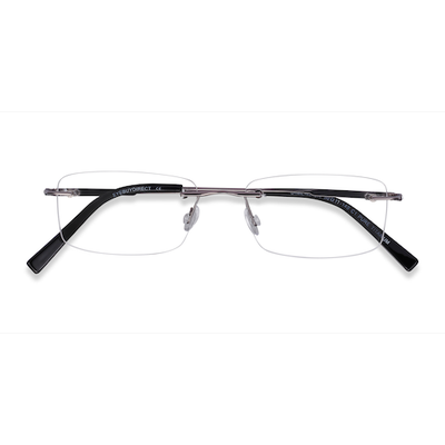 Unisex s rectangle Gunmetal Titanium Prescription eyeglasses - Eyebuydirect s Dimension