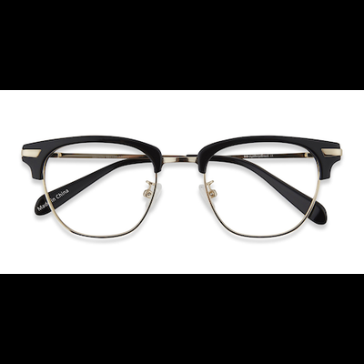 Unisex s browline Black Acetate, Metal Prescription eyeglasses - Eyebuydirect s Identity