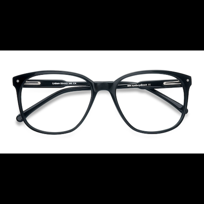 Unisex s square Black Acetate Prescription eyeglasses - Eyebuydirect s Lisbon