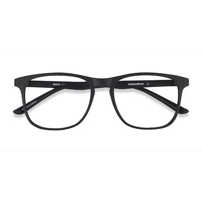 Unisex s square Matte Black Plastic Prescription eyeglasses - Eyebuydirect s Ghent