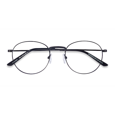 Unisex s round Black Metal Prescription eyeglasses - Eyebuydirect s Epilogue