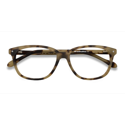 Unisex s rectangle Matte Tortoise Acetate Prescription eyeglasses - Eyebuydirect s Escape