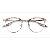 Female s round Floral Silver Acetate, Metal Prescription eyeglasses - Eyebuydirect s Bouquet