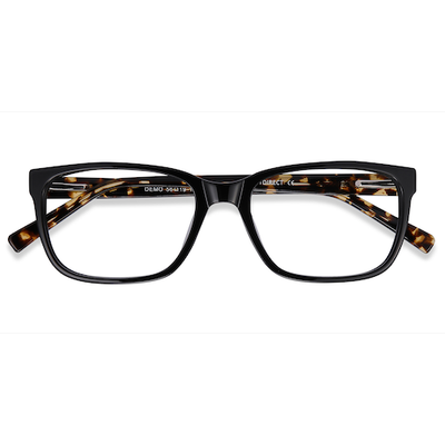 Male s rectangle Black Acetate Prescription eyeglasses - Eyebuydirect s Demo