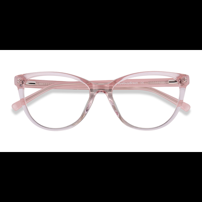 Female s horn Clear Pink Acetate Prescription eyeglasses - Eyebuydirect s Sing