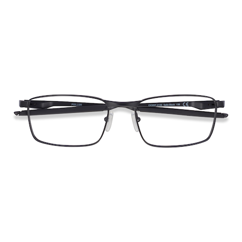 Male s rectangle Satin Black Metal Prescription eyeglasses - Eyebuydirect s Oakley Fuller