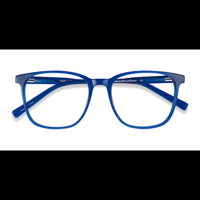 Male s square Blue Acetate Prescription eyeglasses - Eyebuydirect s Finn