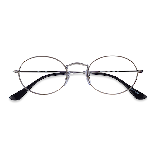 Unisex s oval Gunmetal Metal Prescription eyeglasses - Eyebuydirect s Ray-Ban RB3547V