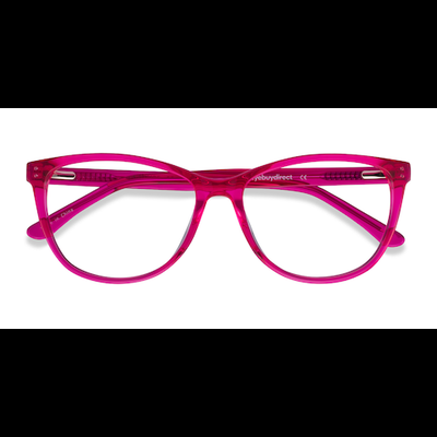 Female s horn Pink Acetate Prescription eyeglasses - Eyebuydirect s Solitaire