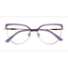 Female s horn Clear Purple & Gold Acetate, Metal Prescription eyeglasses - Eyebuydirect s Dona