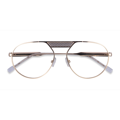 Male s aviator Gold Metal Prescription eyeglasses - Eyebuydirect s Flowing