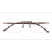 Unisex s rectangle Gold Brown Titanium Prescription eyeglasses - Eyebuydirect s Nate