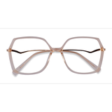 Female s geometric Clear Yellow Acetate,Metal Prescription eyeglasses - Eyebuydirect s Ellipse