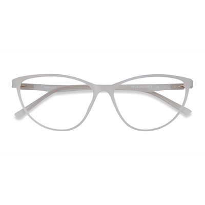 Female s horn Matte Clear Plastic Prescription eyeglasses - Eyebuydirect s Harvest