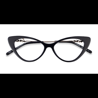 Female s horn Black Acetate,Metal Prescription eyeglasses - Eyebuydirect s Evermore