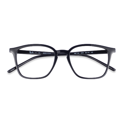 Unisex s square Black Plastic Prescription eyeglasses - Eyebuydirect s Ray-Ban RB7185