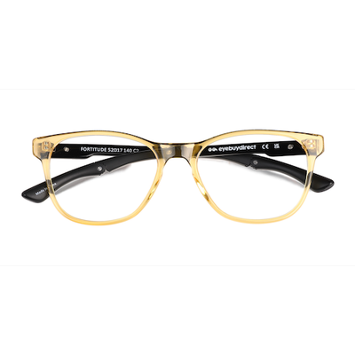 Unisex s oval Crystal Yellow Acetate Prescription eyeglasses - Eyebuydirect s Fortitude
