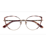 Female s horn Matte Gold Tortoise Metal Prescription eyeglasses - Eyebuydirect s Delilah