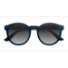 Unisex s round Matte Blue Plastic Prescription sunglasses - Eyebuydirect s Oasis