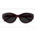 Female s horn Tortoise & Red Acetate Prescription sunglasses - Eyebuydirect s Fabulous