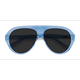 Male s aviator Clear Blue Acetate Prescription sunglasses - Eyebuydirect s Map