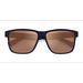 Unisex s square Navy Gold Plastic Prescription sunglasses - Eyebuydirect s Still