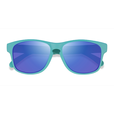 Unisex s square Turquoise Blue Plastic Prescription sunglasses - Eyebuydirect s Nautical