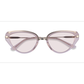 Female s horn Crystal Nude Acetate,Metal Prescription sunglasses - Eyebuydirect s Genevieve