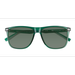 Unisex s square Crystal Green Eco Friendly,Plastic Prescription sunglasses - Eyebuydirect s Rainfall
