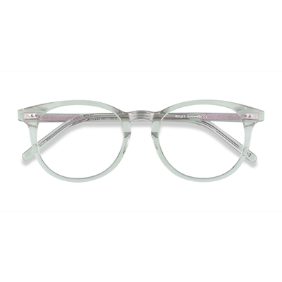 Female s round Clear Jade Acetate Prescription eyeglasses - Eyebuydirect s Aura