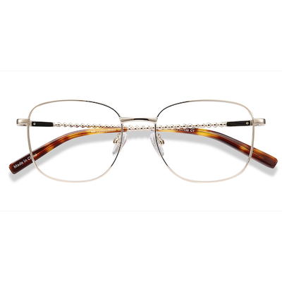 Unisex s rectangle Golden Metal Prescription eyeglasses - Eyebuydirect s Aspect