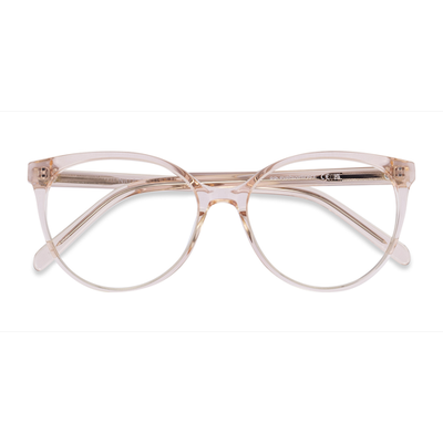 Female s horn Clear Pink Acetate Prescription eyeglasses - Eyebuydirect s Nala
