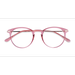 Female s round Clear Pink & Rose Gold Plastic, Metal Prescription eyeglasses - Eyebuydirect s Particle