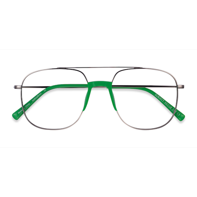 Male s aviator Gunmetal & Green Acetate, Metal Prescription eyeglasses - Eyebuydirect s Subject