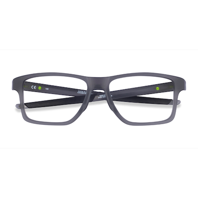 Male s rectangle Gray Plastic Prescription eyeglasses - Eyebuydirect s Oakley Chamfer Squared