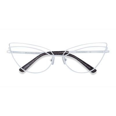 Female s horn White Metal Prescription eyeglasses - Eyebuydirect s Mila