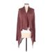 Simply Vera Vera Wang Cardigan Sweater: Brown Color Block Sweaters & Sweatshirts - Women's Size Medium