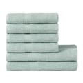 Homelover Organic Cotton 6 Piece Bathroom Towels Set - 2 Bath Towels 4 Hand Towels, 100% Luxury Turkish Cotton Towels for Bath, Tea Green Towel Sets